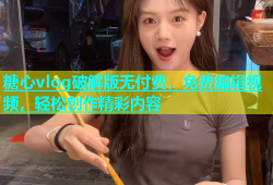糖心vlog破解版无付费，免费编辑视频，轻松创作精彩内容