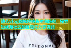 糖心vlog揭秘晚晚酱裙底秘密，探索短视频社区的互动与分享功能