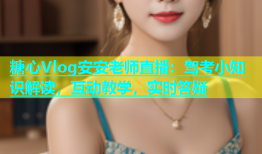 糖心Vlog安安老师直播：驾考小知识解读，互动教学，实时答疑