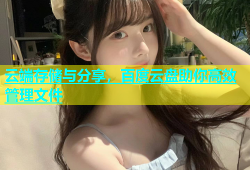 云端存储与分享，百度云盘助你高效管理文件